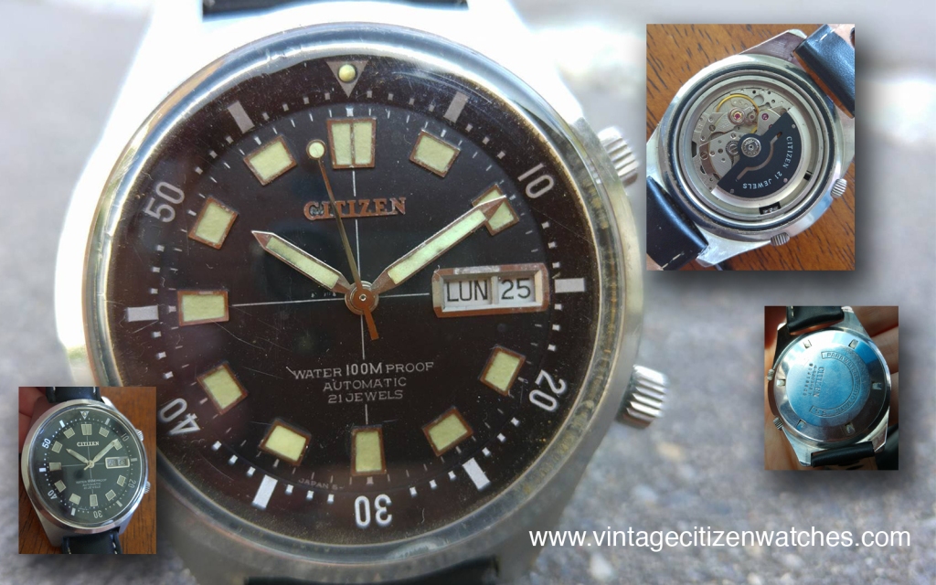 Vintage Citizen compressor style diver 4-520343 Y – Vintage Citizen Watches