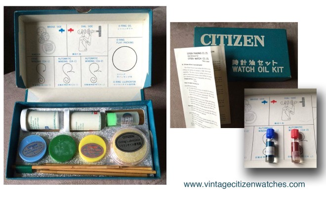 vintage citizen oil kit service